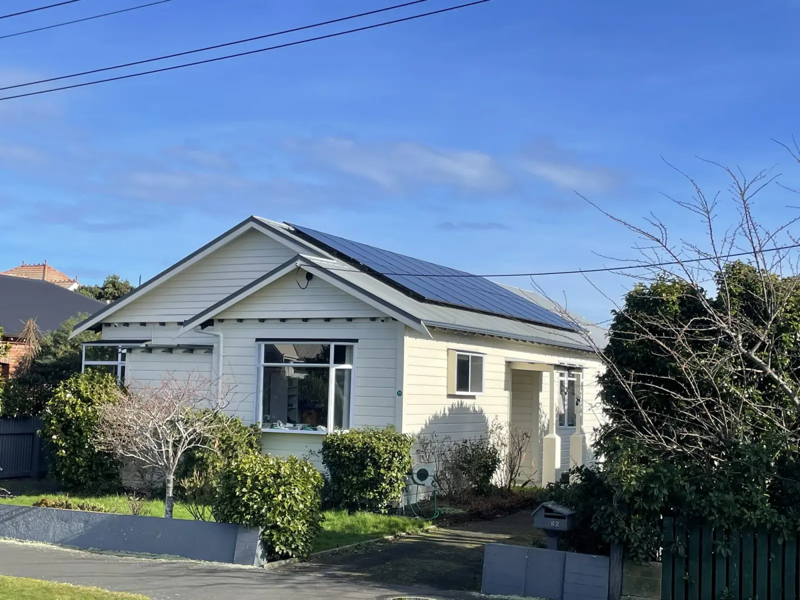 Solar PV array installed by Serviceman on a Dunedin weatherboard villa